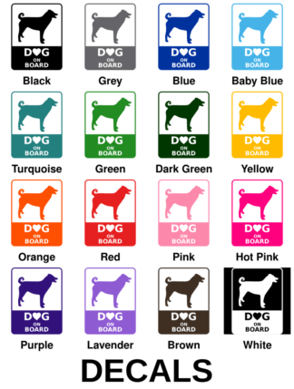 Dog On Board Decals